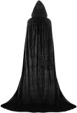 halloween cape hooded velvet trench coat stage costume