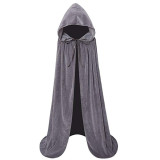 halloween velvet cape hooded wizard cape witch trench coat