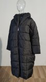 Women Winter Loose Plus Size Long Hooded Padded Jacket Over Knee Down Coat