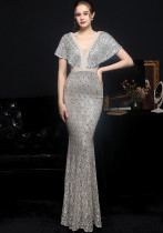 Plus Size Beauty Long Sequins Costume Formal Party Evening Dress Plus Size Beauty Long Sequins Costume Formal Party Evening Dress