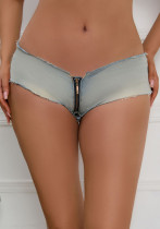 Denim Pants Low Rise Denim Shorts Women's High Stretch Plus Size Shorts