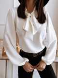 women's solid color professional shirt