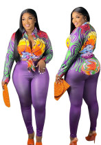 Women'S Fall Chic Slim Casual Shirt Trousers Two Piece Set Women'S Fall Chic Slim Casual Shirt Trousers Two Piece Set