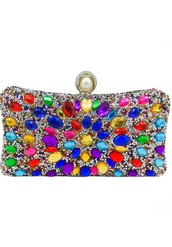 Women Multi-Color Beaded Evening Bag
