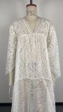 Spring Summer Pregnant Women Fluffy Swing Lace Dress