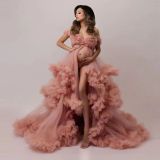 Spring Summer Pregnant Women Big Swing Puff Mesh Dress