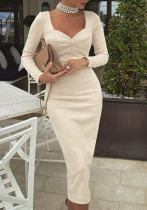 Fall Women's Solid Color Sexy Vintage Maxi Dress Fall Women's Solid Color Sexy Vintage Maxi Dress