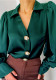 Fall Fashion Balloon Sleeve Casual Loose Satin Blouse