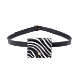 （3PCS）Women'S Bag Spring/Summer Leopard Print Color Matching Waist Bag Detachable Belt Coin Bag Phone Bag