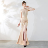 Sexy Night Long Fishtail Straps Dress Formal Party Evening Dress