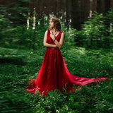 maternity evening dress lace beaded sleeveless skirt