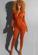 Women Solid Right Back Double Side Wear Zip Long Sleeve Jumpsuit