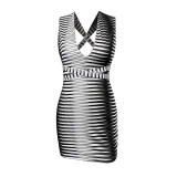Women Summer Lace-Up Sleeveless Backless Mini Dress