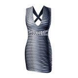 Women Summer Lace-Up Sleeveless Backless Mini Dress