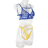 Erotic Suit Fall Sexy Cutout See-Through Mesh Stretch Two Piece