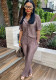 Women Summer French Short Sleeve Shirt And Pleated Wide Leg Pants Two Piece Set