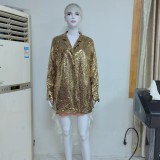 Women Fashion Sequin Long Sleeve Chic Blazer
