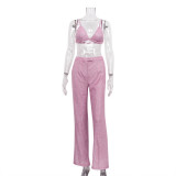 Women Sexy Camisole and Pant and Suit Set