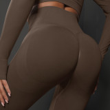 Spring Summer seamless peach hip training yoga pants women's sports running buttocks body fitness pants