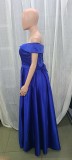 Ladies Off Shoulder French Elegance Formal Party Evening Dress