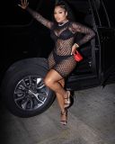 Women's Sexy Cutout Lingerie Sexy Mesh Low Back Nightclub Dress