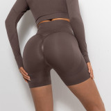 High Waist Butt Lift Sports Shorts Tight Fitting Gym Pants Quick Dry Training Running Yoga Pants