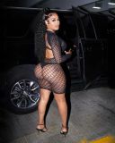 Women's Sexy Cutout Lingerie Sexy Mesh Low Back Nightclub Dress