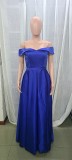 Ladies Off Shoulder French Elegance Formal Party Evening Dress