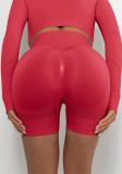 High Waist Butt Lift Sports Shorts Tight Fitting Gym Pants Quick Dry Training Running Yoga Pants