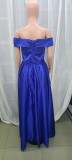 Ladies Off Shoulder French Elegance Formal Party Evening Dress