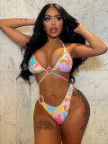 Ladies Swimwear Print Sexy Bikini Women Two Pieces Swimsuit
