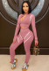 Plus Size Women Contrast Long Sleeve Top And Pant Sports Two-Piece