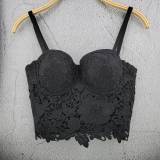 Women Straps Lace Crop Top