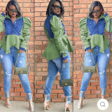 Women's Patchwork Denim Top Jacket