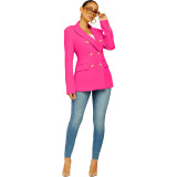 Fashion Women's Solid Color Slim Fit Blazer Jacket