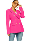 Fashion Women's Solid Color Slim Fit Blazer Jacket