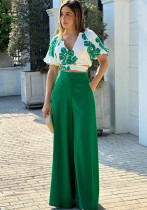 Women's Summer Casual Off Shoulder Print Two Piece Set Women's Summer Casual Off Shoulder Print Two Piece Set