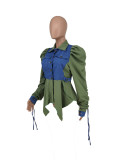 Women's Patchwork Denim Top Jacket