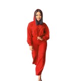 Fashion Sports Hooded Fall Winter Straight Casual Trousers Two Piece