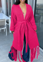 Women Long Sleeve Fringe Cardigan Sweater Women Long Sleeve Fringe Cardigan Sweater