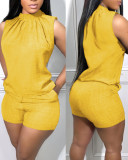 Women Casual Tank Top + Shorts Two-Piece Set
