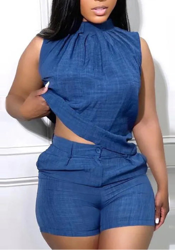 Women Casual Tank Top + Shorts Two-Piece Set