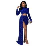 Fleece Sequin Sexy Women's Dress