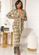 Women's Tie Dye Check Sexy Loose Jumpsuit