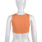 Women'S Spring Summer Round Neck Diamond Chain Patchwork Sexy Tank Top