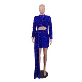 Fleece Sequin Sexy Women's Dress