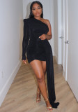 Women Sexy Slash Off Shoulder Bodycon Dress
