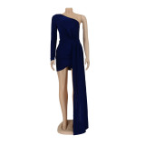 Women Sexy Slash Off Shoulder Bodycon Dress
