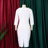 Women Elegant V-Neck Dress