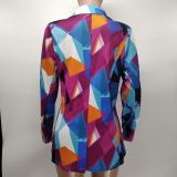 Women Casual Print Blazer